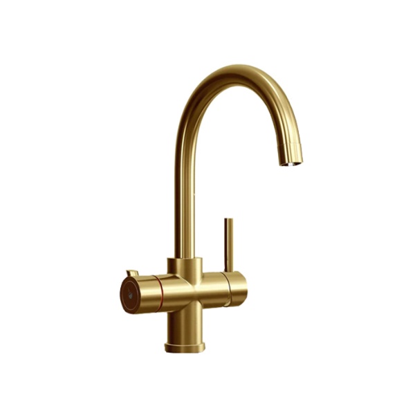 Instanti Iberia Furnas Swan Neck Brushed Gold Boiling Hot Water Tap